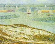 Georges Seurat Einfahrt zum Hafen Port-en-Bessin Sweden oil painting artist